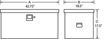 Load image into Gallery viewer, Tradesman Steel Job Site Box/Chest (Light Duty/Large) (42.75in.) - Black Truck Boxes &amp; Storage Tradesman
