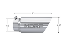 Load image into Gallery viewer, MBRP Universal Tip 5 O.D. Dual Wall Angled 4 inlet 12 length Steel Tubing MBRP
