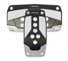 Load image into Gallery viewer, NRG Aluminum Sport Pedal A/T - Black w/Silver Carbon Pedal Covers NRG
