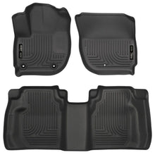 Load image into Gallery viewer, Husky Liners 15 Honda Fit Weatherbeater Black Front and Second Seat Floor Liners Floor Mats - Rubber Husky Liners
