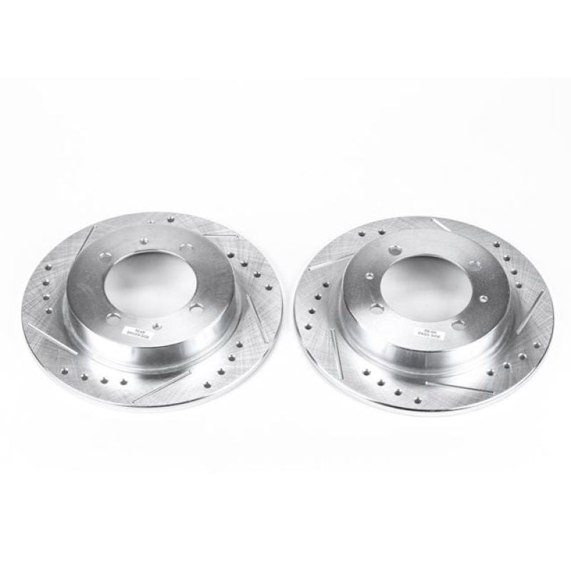 Power Stop 00-04 Volvo S40 Rear Evolution Drilled & Slotted Rotors - Pair Brake Rotors - Slot & Drilled PowerStop