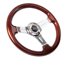 Load image into Gallery viewer, NRG Classic Wood Grain Steering Wheel (330mm) Wood Grain w/Chrome 3-Spoke Center Steering Wheels NRG
