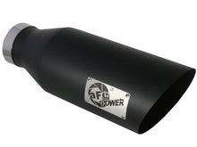 Load image into Gallery viewer, aFe MACHForce XP Exhausts Tips SS-304 EXH Tip 4In x 7Out x 18L Bolt-On (blk) Catback aFe
