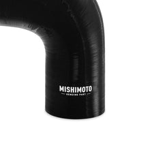 Load image into Gallery viewer, Mishimoto Silicone Reducer Coupler 90 Degree 3in to 3.75in - Black Silicone Couplers &amp; Hoses Mishimoto
