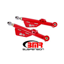 Load image into Gallery viewer, BMR 99-04 Mustang On-Car Adj. Lower Control Arms / Rod End Combo (Polyurethane) - Red Control Arms BMR Suspension
