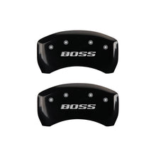 Load image into Gallery viewer, MGP Rear set 2 Caliper Covers Engraved Rear Boss Black finish silver ch Caliper Covers MGP
