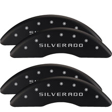 Load image into Gallery viewer, MGP 4 Caliper Covers Engraved Front &amp; Rear Bowtie Black finish silver ch Caliper Covers MGP
