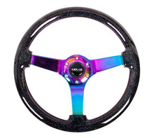 Load image into Gallery viewer, NRG Reinforced Steering Wheel (350mm / 3in Deep) Minty Fresh Wood Grain w/Black 3-Spoke Center Steering Wheels NRG
