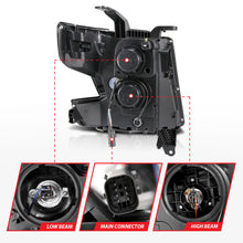 Load image into Gallery viewer, ANZO 2015-2020 Chevy Tahoe Projector Headlights Plank Style Chrome w/DRL Headlights ANZO
