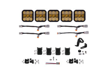 Load image into Gallery viewer, Diode Dynamics SS5 Pro Universal CrossLink 5-Pod Lightbar - Yellow Combo Light Bars &amp; Cubes Diode Dynamics   
