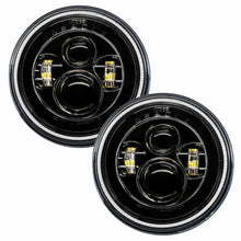 Load image into Gallery viewer, Oracle 7in High Powered LED Headlights - Black Bezel - Green Headlights ORACLE Lighting

