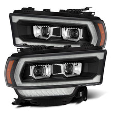 Load image into Gallery viewer, AlphaRex 19-21 Ram 2500 LUXX LED Proj Headlights Plank Style Black w/Activ Light/Seq Signal/DRL Headlights AlphaRex
