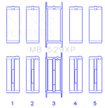 Load image into Gallery viewer, King Ford 260ci/289ci/302/5.0L Windsor (Size STDX) Crankshaft Main Bearing Set (Set of 5) Bearings King Engine Bearings
