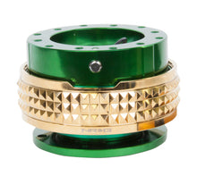 Load image into Gallery viewer, NRG Quick Release Kit - Pyramid Edition - Green Body / Chrome Gold Pyramid Ring Quick Release Adapters NRG
