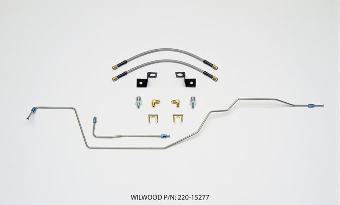 Wilwood Flexline Kit 14 inch -3 M10-1.0 IF 1/8 NPT 90 Deg w/tubing Brake Line Kits Wilwood