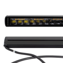Load image into Gallery viewer, Go Rhino Xplor Blackout Combo Series Sgl Row LED Light Bar w/Amber (Side/Track Mount) 31.5in. - Blk Light Bars &amp; Cubes Go Rhino   

