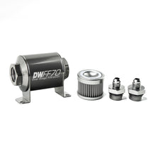 Load image into Gallery viewer, DeatschWerks Stainless Steel 6AN 10 Micron Universal Inline Fuel Filter Housing Kit (70mm) Fuel Filters DeatschWerks
