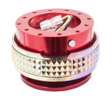 Load image into Gallery viewer, NRG Quick Release Kit - Pyramid Edition - Red Body / Neochrome Pyramid Ring Quick Release Adapters NRG
