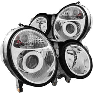 ANZO 1999-2002 Mercedes Benz E Class W210 Projector Headlights Chrome Headlights ANZO