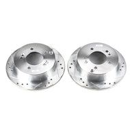 Power Stop 06-10 Hyundai Sonata Rear Evolution Drilled & Slotted Rotors - Pair Brake Rotors - Slot & Drilled PowerStop   