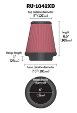 Load image into Gallery viewer, K&amp;N Universal Clamp-On Air Filter 6in FLG / 7-1/2in B / 5in T / 6-1/2in H Air Filters - Universal Fit K&amp;N Engineering   
