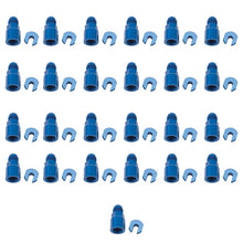 Load image into Gallery viewer, Russell Performance -6 AN Male to 3/8in SAE Quick-Disc Female EFI Adapter Fitting(Bulk Qty 25)-Blue Fittings Russell
