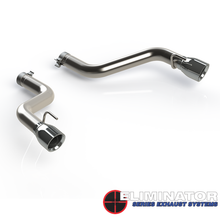 Load image into Gallery viewer, QTP 16-18 Chevrolet Camaro SS 6.2L 304SS Eliminator Muffler Delete Axle Back Exhaust w/4.5in Tips Axle Back QTP
