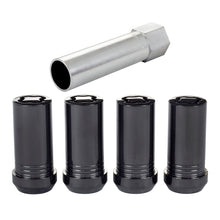 Load image into Gallery viewer, McGard Wheel Lock Nut Set - 4pk. (Tuner / Cone Seat) 1/2-20 / 13/16 Hex / 1.60in. Length - Black Lug Nuts McGard

