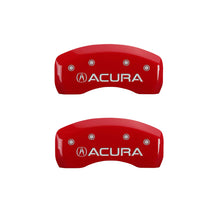 Load image into Gallery viewer, MGP 4 Caliper Covers Engraved Front &amp; Rear Acura Red finish silver ch Caliper Covers MGP
