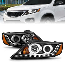Load image into Gallery viewer, ANZO 2011-2013 Kia Sorento Projector Headlights w/ Halo Black (CCFL) Headlights ANZO
