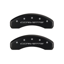 Load image into Gallery viewer, MGP 4 Caliper Covers Engraved Front &amp; Rear C7/Corvette Red finish silver ch Caliper Covers MGP
