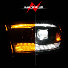 Load image into Gallery viewer, ANZO 09-18 Dodge Ram 1500/2500/3500 Full LED Proj Headlights w/Switchback Light Bar - Black Headlights ANZO
