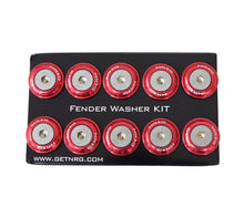 Load image into Gallery viewer, NRG Fender Washer Kit w/Rivets For Plastic (Red) - Set of 10 Hardware Kits - Other NRG
