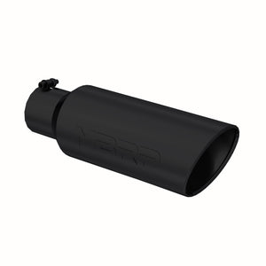 MBRP Universal Tip 6in OD Rolled End 4in Inlet 18in L Black Coated Exhaust Tip Tips MBRP   