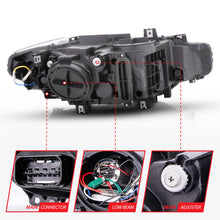 Load image into Gallery viewer, ANZO 2012-2015 BMW 3 Series Projector Headlights w/ U-Bar Black Headlights ANZO
