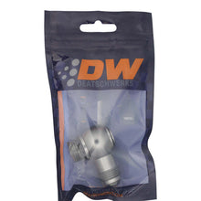 Load image into Gallery viewer, DeatschWerks 8AN ORB Male to 8AN Male Flare Low Profile 90-Degree Swivel - Anodized DW Titanium Fittings DeatschWerks

