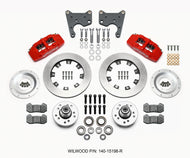 Wilwood Dynapro 6 Front Hub Kit 12.19in Red 65-72 CDP C Body -Drum Big Brake Kits Wilwood
