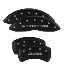 Load image into Gallery viewer, MGP 4 Caliper Covers Engraved Front &amp; Rear MOPAR Black finish silver ch Caliper Covers MGP
