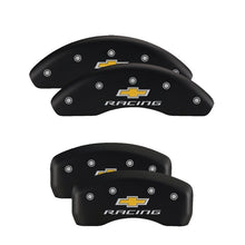 Load image into Gallery viewer, MGP 4 Caliper Covers Engraved Front &amp; Rear Cursive/Camaro Red finish silver ch Caliper Covers MGP
