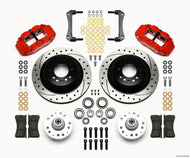 Wilwood Narrow Superlite 6R Front Hub & 1PC Rtr Kit 12.88in Dril -Red 70-78 Camaro Big Brake Kits Wilwood