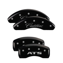 Load image into Gallery viewer, MGP 4 Caliper Covers Engraved Front Cadillac Engraved Rear ATS Black finish silver ch Caliper Covers MGP
