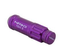 Load image into Gallery viewer, NRG 700 Series M12 X 1.5 Steel Lug Nut w/Dust Cap Cover Set 21 Pc w/Locks &amp; Lock Socket - Purple Lug Nuts NRG

