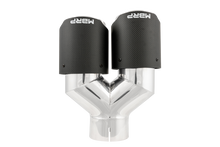 Load image into Gallery viewer, MBRP 3in ID / Dual 4in OD Out Staggered L 9.87in / R 9.37in Dual Wall Carbon Fiber Univ Exhaust Tip Tips MBRP   
