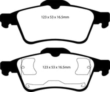 Load image into Gallery viewer, EBC EBCDP41354R EBC 03-05 Mazda 3 2.0 Yellowstuff Rear Brake Pads
