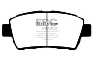 EBC EBCDP21295 EBC 11-15 Scion IQ 1.3 Greenstuff Front Brake Pads