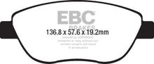 Load image into Gallery viewer, EBC EBCDP32212C EBC 14-17 Fiat 500 Redstuff Ceramic Low Dust Front Brake Pads
