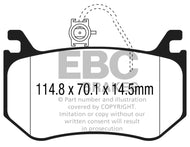EBC EBCDP42326R EBC 2016+ Alfa Romeo Giulia 2.9L Twin Turbo Yellowstuff Rear Brake Pads