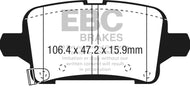 EBC EBCDP43074R EBC 2016+ Chevrolet Malibu 1.5L Turbo (Elec PB) Yellowstuff Rear Brake Pads
