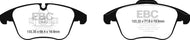 EBC EBCDP42252R EBC 2016+ Jaguar XE 2.0L TD (180) Yellowstuff Front Brake Pads