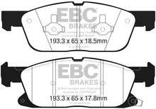 Load image into Gallery viewer, EBC EBCDP33072C EBC 2016+ Lincoln Continental (10th Gen) 2.7L Twin Turbo Redstuff Front Brake Pads
